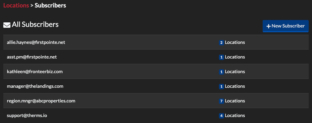 App - Location Subscribers